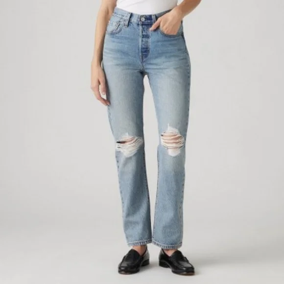 Levi's Vintage Murdoch Wash Wedgie Straight Leg Distressed Jeans Size 31 - Picture 1 of 8